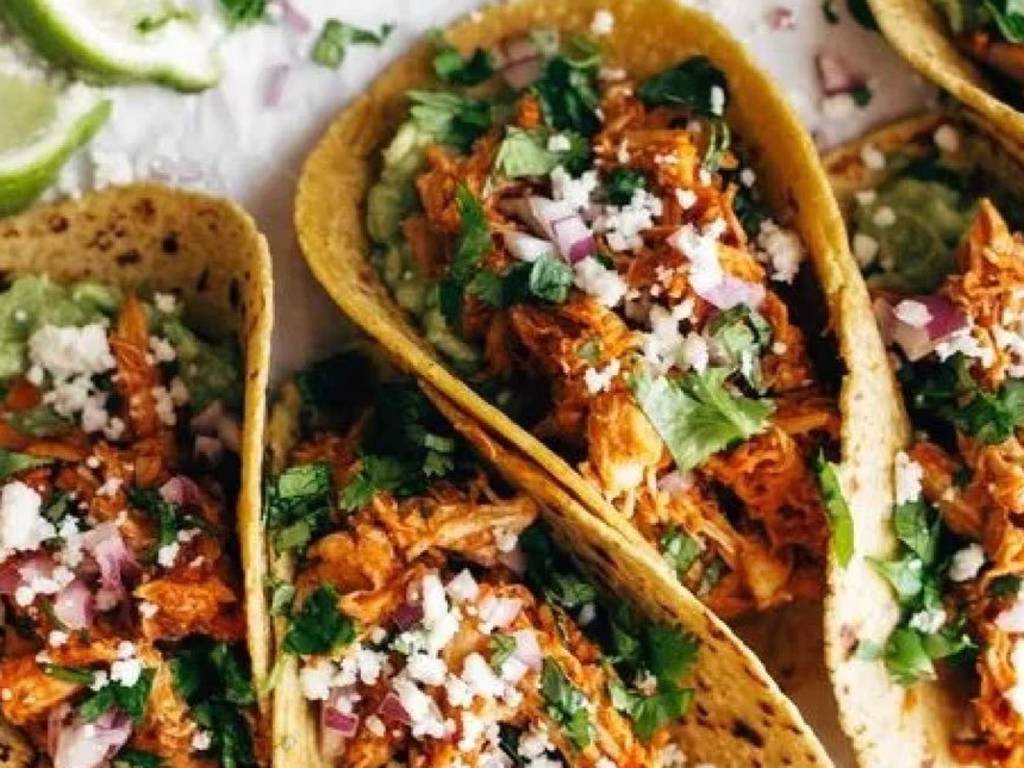 Colorful Mexican tacos